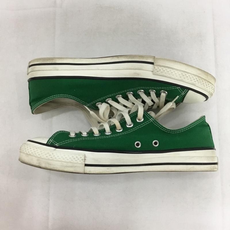 コンバース CONVERSE スニーカー スニーカー 9OH01 MADE IN JAPAN ALL STAR J OX 9.5 箱有 US：9.5 ロゴ、文字 緑 / グリーン / green X 白 / ホワイト / white メンズ USED 古着 中古 10162479
