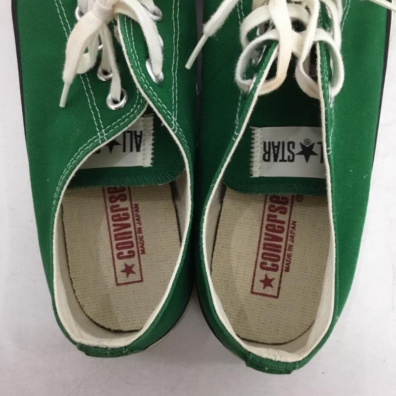 コンバース CONVERSE スニーカー スニーカー 9OH01 MADE IN JAPAN ALL STAR J OX 9.5 箱有 US：9.5 ロゴ、文字 緑 / グリーン / green X 白 / ホワイト / white メンズ USED 古着 中古 10162479