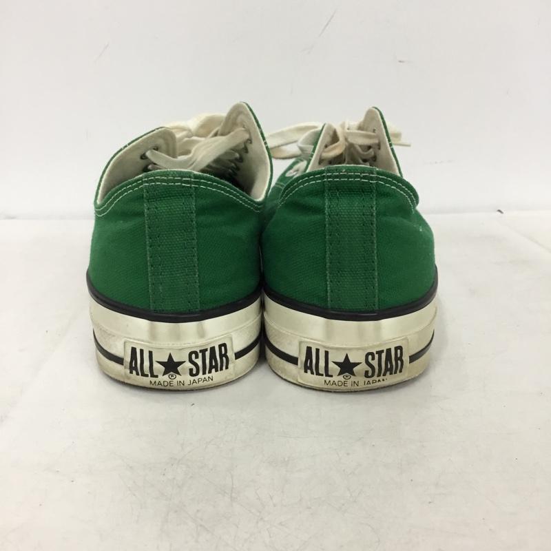 コンバース CONVERSE スニーカー スニーカー 9OH01 MADE IN JAPAN ALL STAR J OX 9.5 箱有 US：9.5 ロゴ、文字 緑 / グリーン / green X 白 / ホワイト / white メンズ USED 古着 中古 10162479