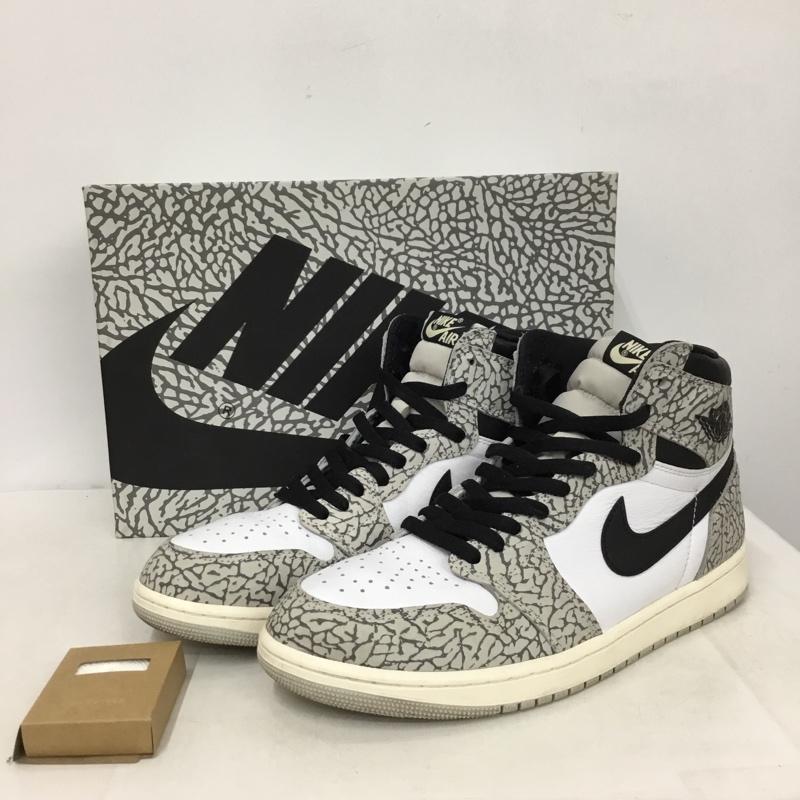 ナイキ NIKE スニーカー スニーカー DZ5485-052 AIR JORDAN 1 RETRO HIGH OG 28.5cm 箱有 28.5cm ロゴ、文字 白 / ホワイト / white X 黒 / ブラック / black X 灰 / グレー / gray メンズ USED 古着 中古 10162483