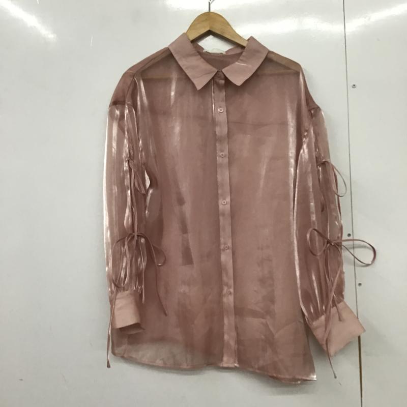 フーズフーチコ who s who Chico シャツ、ブラウス 長袖 シアーシャツ FREE 無地 桃 / ピンク / pink レディース USED 古着 中古 10162484