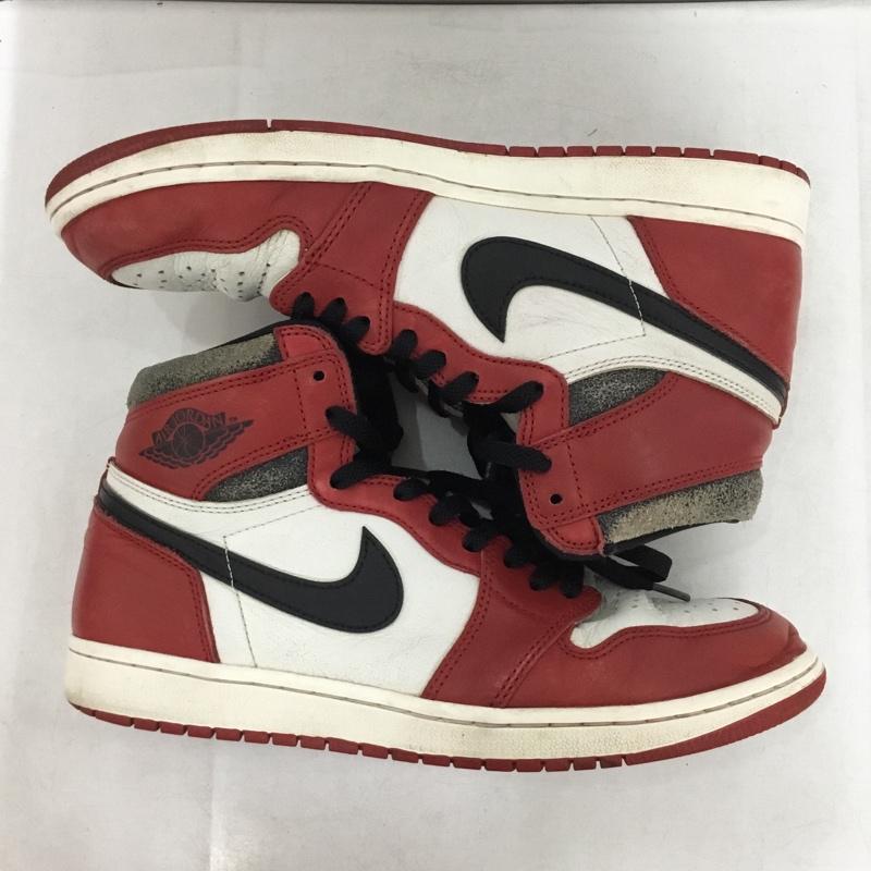 ナイキ NIKE スニーカー スニーカー DZ5485-612 AIR JORDAN 1 RETRO HIGH OG 28.5cm 28.5cm ロゴ、文字 黒 / ブラック / black X 白 / ホワイト / white X 赤 / レッド / red メンズ USED 古着 中古 10162487