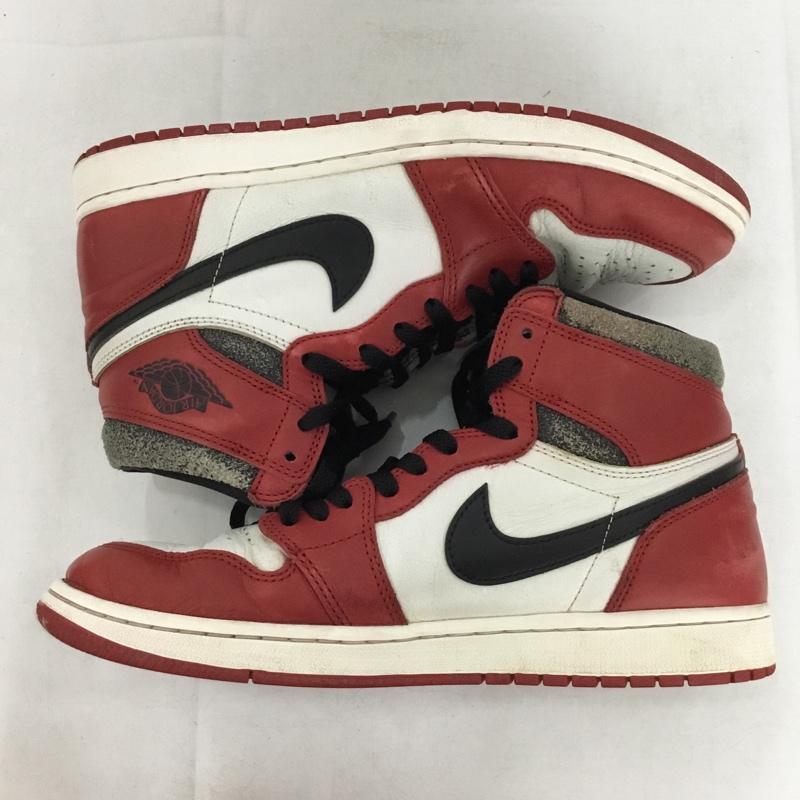 ナイキ NIKE スニーカー スニーカー DZ5485-612 AIR JORDAN 1 RETRO HIGH OG 28.5cm 28.5cm ロゴ、文字 黒 / ブラック / black X 白 / ホワイト / white X 赤 / レッド / red メンズ USED 古着 中古 10162487