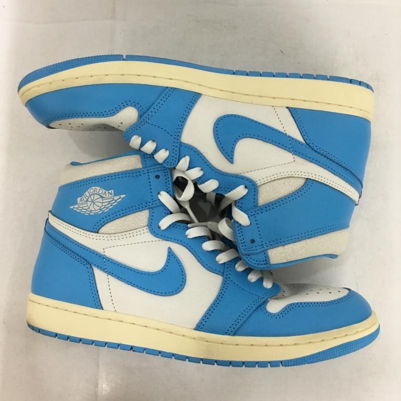 ナイキ NIKE スニーカー スニーカー DZ5485-402 AIR JORDAN 1 RETRO HIGH OG 28.5cm 28.5cm ロゴ、文字 白 / ホワイト / white X 水色 / ライトブルー / メンズ USED 古着 中古 10162488