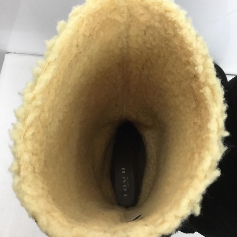 コーチ COACH ブーツ 一般 ボア EUR37 ロゴ、文字 黒 / ブラック / black レディース USED 古着 中古 10162493