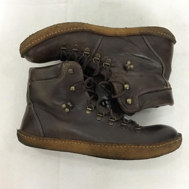 プントピグロ punto pigro ブーツ ショートブーツ レースアップブーツ マウンテンブーツ 42 無地 茶 / ブラウン / brown メンズ USED 古着 中古 10162494