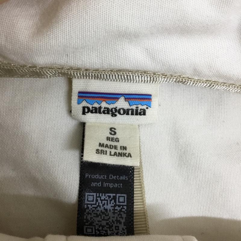 パタゴニア patagonia ジャケット、上着 ジャンパー、ブルゾン プルオーバージャケット アウター S ロゴ、文字 アイボリー / アイボリー / メンズ USED 古着 中古 10162502