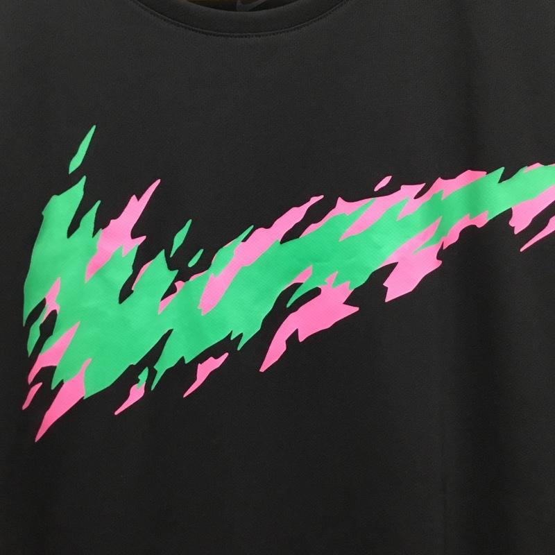 ナイキ NIKE Tシャツ 長袖 長袖カットソー プリントカットソー クルーネック L ロゴ、文字 黒 / ブラック / black メンズ USED 古着 中古 10162503