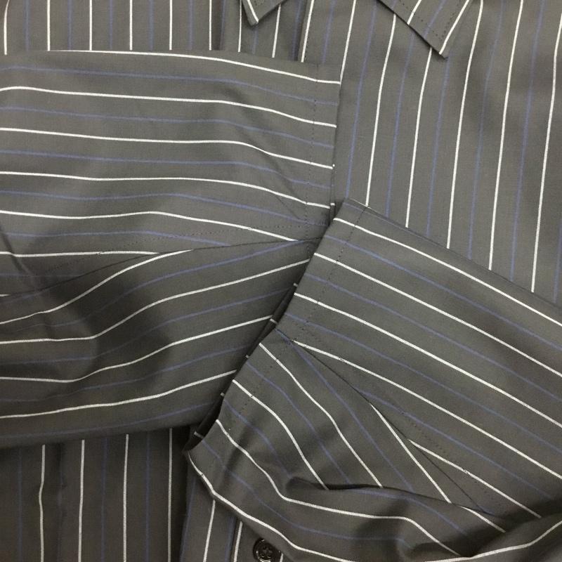 アンフォロー UNFOLLOW シャツ、ブラウス 長袖 長袖シャツ ストライプシャツ カラーシャツ 2 ストライプ 紺 / ネイビー / navy メンズ USED 古着 中古 10162509