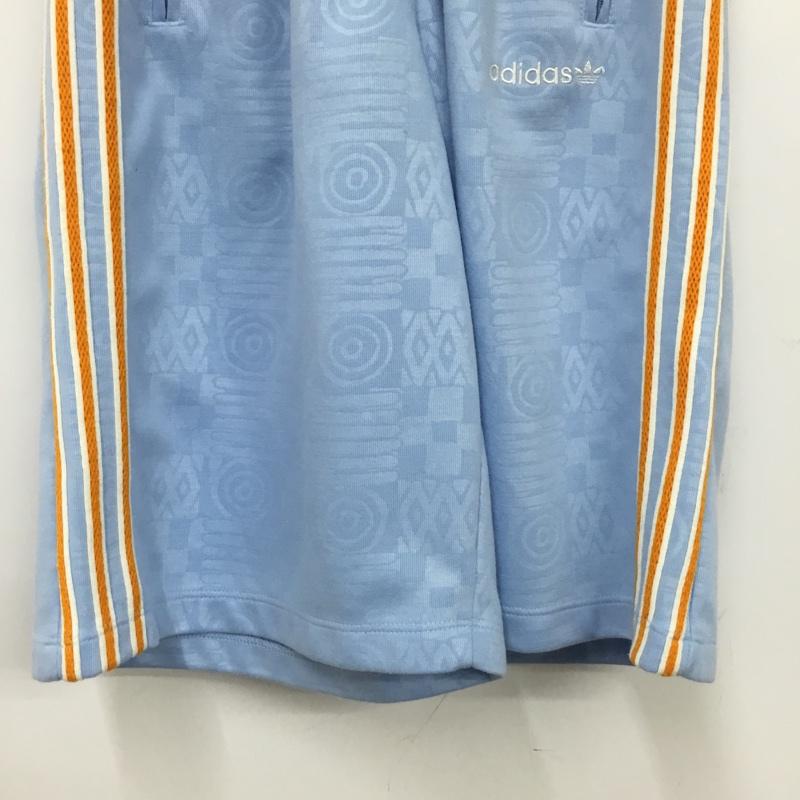 アディダス adidas パンツ ショートパンツ ショートパンツ ハーフパンツ カジュアルパンツ ロゴ、文字 水色 / ライトブルー / メンズ USED 古着 中古 10162516