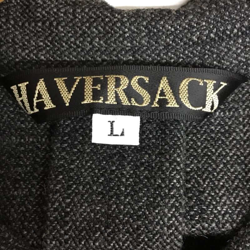 ハバーザック HAVERSACK ジャケット、上着 ジャンパー、ブルゾン カジュアルジャケット アウター ノーカラージャケット L 無地 ダークグレー / ダークグレー / メンズ USED 古着 中古 10162527
