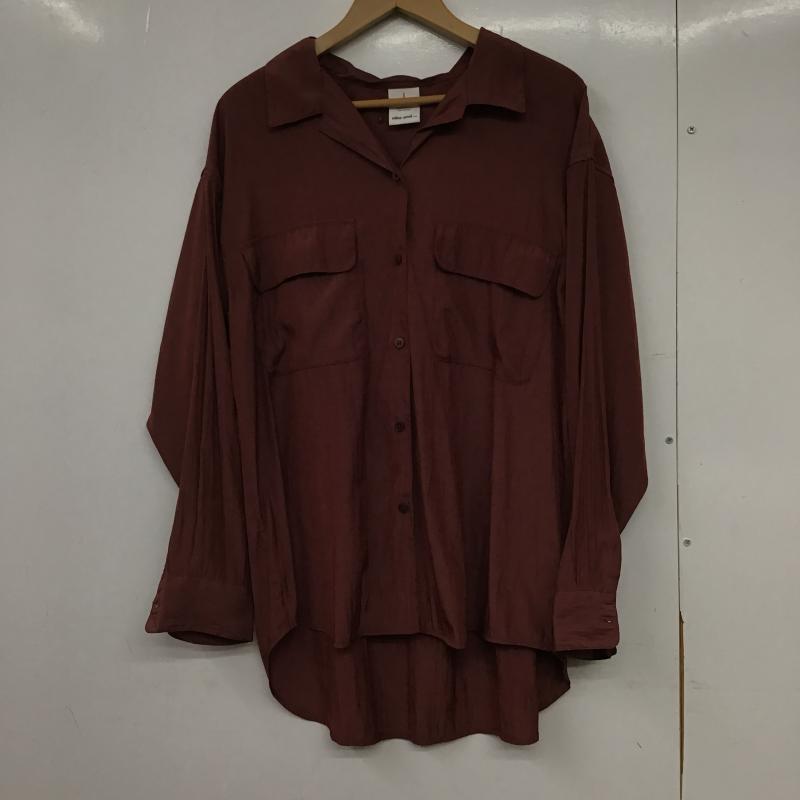 ニコアンド niko and... シャツ、ブラウス 長袖 無地 えんじ / ワインレッド / dark red レディース USED 古着 中古 10162529