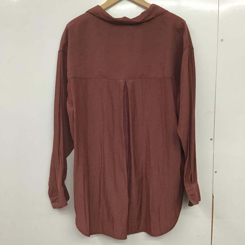 ニコアンド niko and... シャツ、ブラウス 長袖 無地 えんじ / ワインレッド / dark red レディース USED 古着 中古 10162529