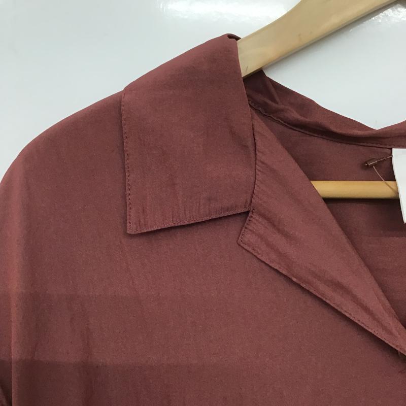 ニコアンド niko and... シャツ、ブラウス 長袖 無地 えんじ / ワインレッド / dark red レディース USED 古着 中古 10162529