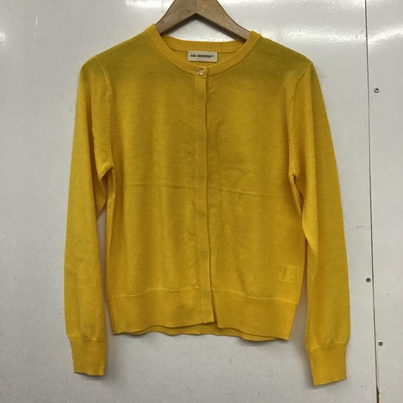 イネド INED カーディガン 長袖 9 無地 黄 / イエロー / yellow レディース USED 古着 中古 10162530