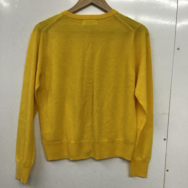 イネド INED カーディガン 長袖 9 無地 黄 / イエロー / yellow レディース USED 古着 中古 10162530