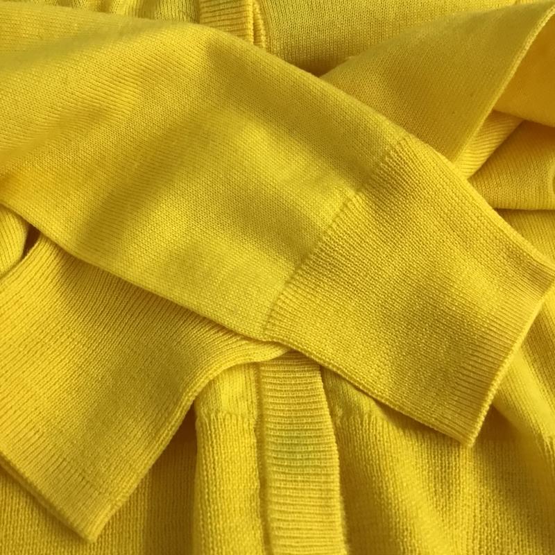 イネド INED カーディガン 長袖 9 無地 黄 / イエロー / yellow レディース USED 古着 中古 10162530