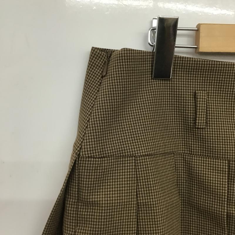 ザラ ZARA スカート ミニスカート インナーパンツ付き L チェック 茶 / ブラウン / brown レディース USED 古着 中古 10162539