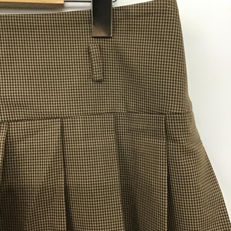 ザラ ZARA スカート ミニスカート インナーパンツ付き L チェック 茶 / ブラウン / brown レディース USED 古着 中古 10162539