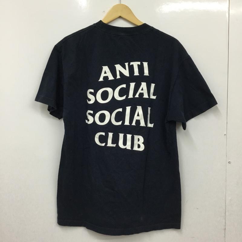 アンチソーシャルソーシャルクラブ ANTI SOCIAL SOCIAL CLUB Tシャツ 半袖 半袖カットソー プリントTシャツ クルーネックカットソー L ロゴ、文字 紺 / ネイビー / navy メンズ USED 古着 中古 10162549