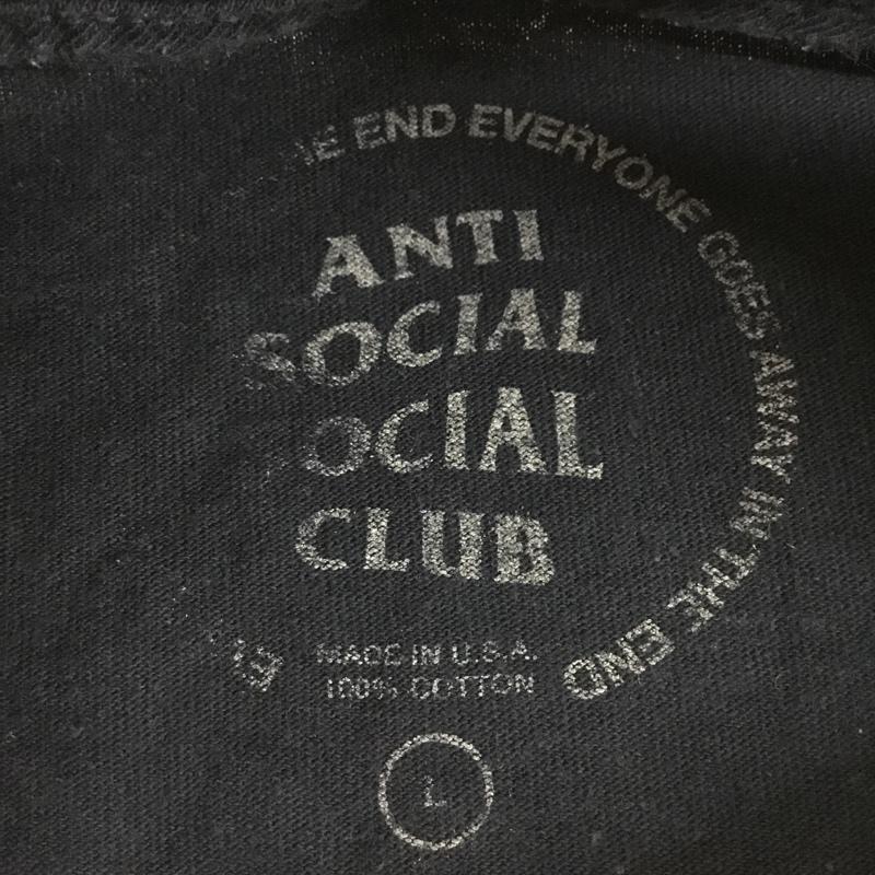 アンチソーシャルソーシャルクラブ ANTI SOCIAL SOCIAL CLUB Tシャツ 半袖 半袖カットソー プリントTシャツ クルーネックカットソー L ロゴ、文字 紺 / ネイビー / navy メンズ USED 古着 中古 10162549