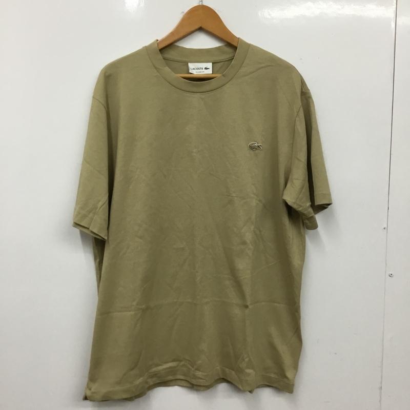 ラコステ LACOSTE Tシャツ 半袖 半袖カットソー プリントTシャツ クルーネックカットソー 6 ロゴ、文字 ベージュ / ベージュ / beige メンズ USED 古着 中古 10162551