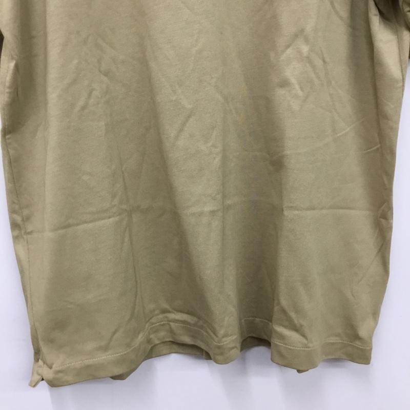 ラコステ LACOSTE Tシャツ 半袖 半袖カットソー プリントTシャツ クルーネックカットソー 6 ロゴ、文字 ベージュ / ベージュ / beige メンズ USED 古着 中古 10162551