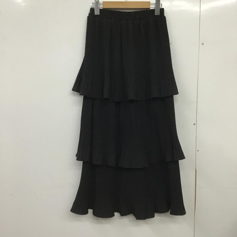 ラコレ LAKOLE スカート ロングスカート 無地 黒 / ブラック / black レディース USED 古着 中古 10162553