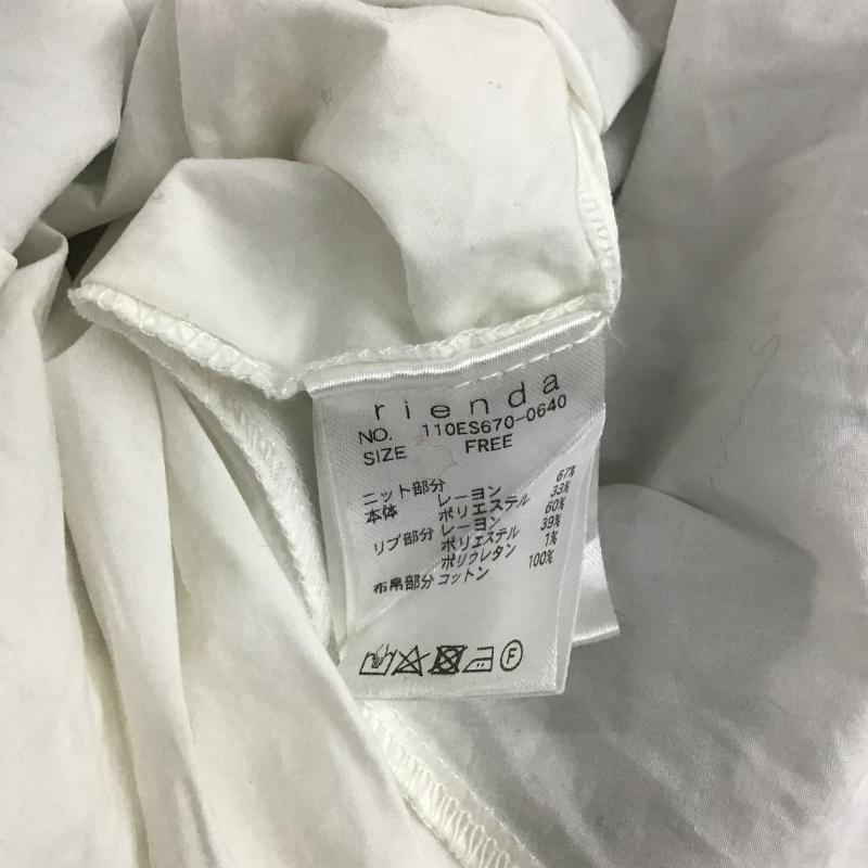 リエンダ rienda ニット、セーター 長袖 FREE 無地 黒 / ブラック / black X 白 / ホワイト / white レディース USED 古着 中古 10162562