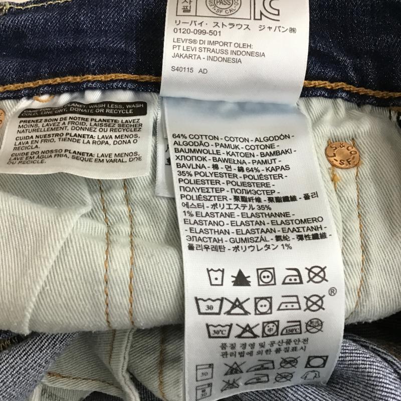 リーバイストラウスアンドコー Levi Strauss & co. パンツ デニム、ジーンズ デニムパンツ スリムパンツ カジュアルパンツ ストレッチパンツ 30インチ 無地 インディゴ / インディゴ / Indigo メンズ USED 古着 中古 10162569