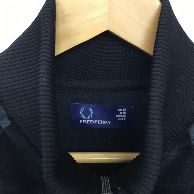 フレッドペリー FRED PERRY ジャケット、上着 ジャンパー、ブルゾン ジップアップジャケット アウター ヴェルベット 40 ロゴ、文字 紺 / ネイビー / navy メンズ USED 古着 中古 10162575