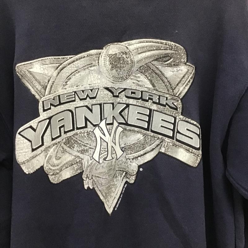 リー Lee トレーナー 長袖 長袖トレーナー スウェット クルーネック プルオーバー プリント 紺 / ネイビー / navy メンズ USED 古着 中古 10162576