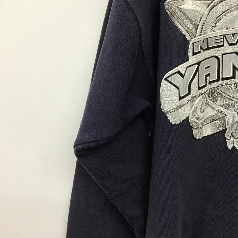 リー Lee トレーナー 長袖 長袖トレーナー スウェット クルーネック プルオーバー プリント 紺 / ネイビー / navy メンズ USED 古着 中古 10162576