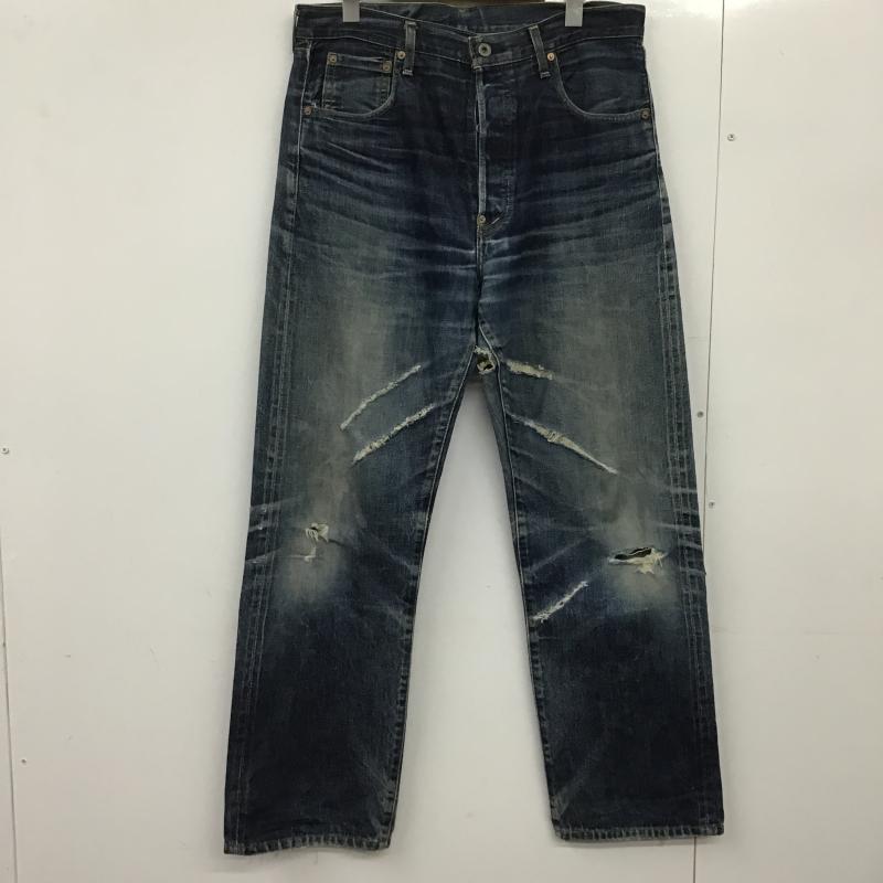 リーバイストラウスアンドコー Levi Strauss & co. パンツ デニム、ジーンズ デニムパンツ ワイドパンツ カジュアルパンツ 34インチ ダメージ加工 インディゴ / インディゴ / Indigo メンズ USED 古着 中古 10162580