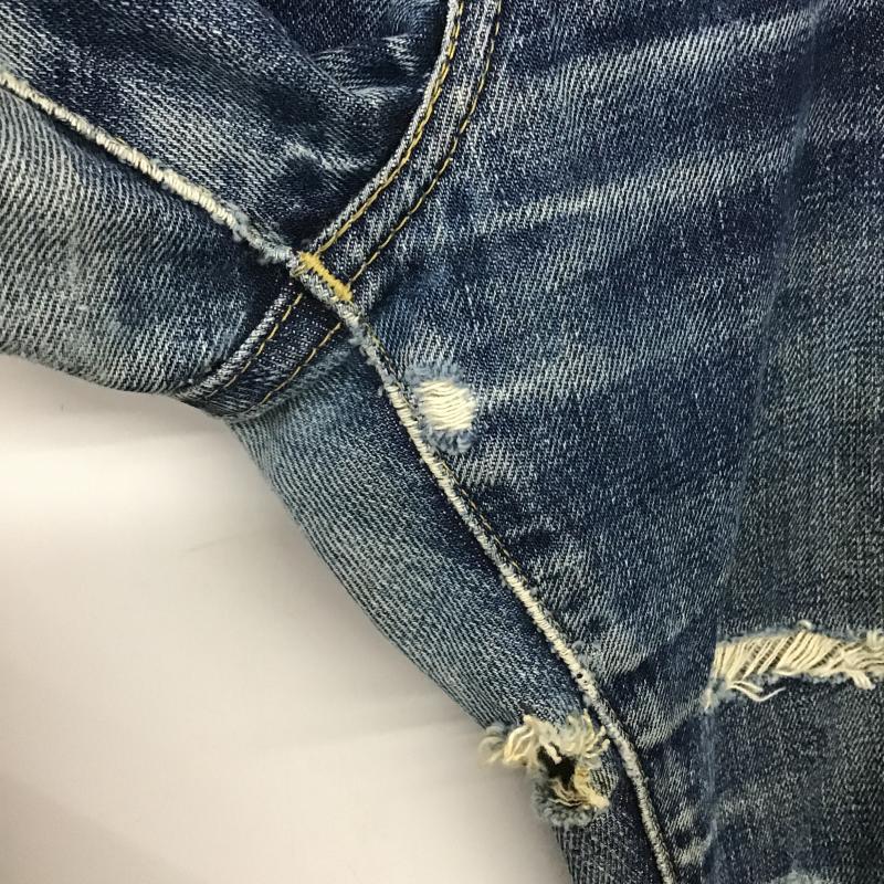 リーバイストラウスアンドコー Levi Strauss & co. パンツ デニム、ジーンズ デニムパンツ ワイドパンツ カジュアルパンツ 34インチ ダメージ加工 インディゴ / インディゴ / Indigo メンズ USED 古着 中古 10162580