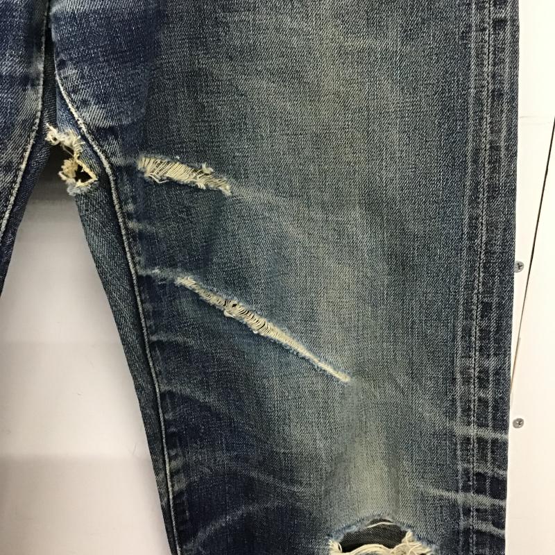 リーバイストラウスアンドコー Levi Strauss & co. パンツ デニム、ジーンズ デニムパンツ ワイドパンツ カジュアルパンツ 34インチ ダメージ加工 インディゴ / インディゴ / Indigo メンズ USED 古着 中古 10162580