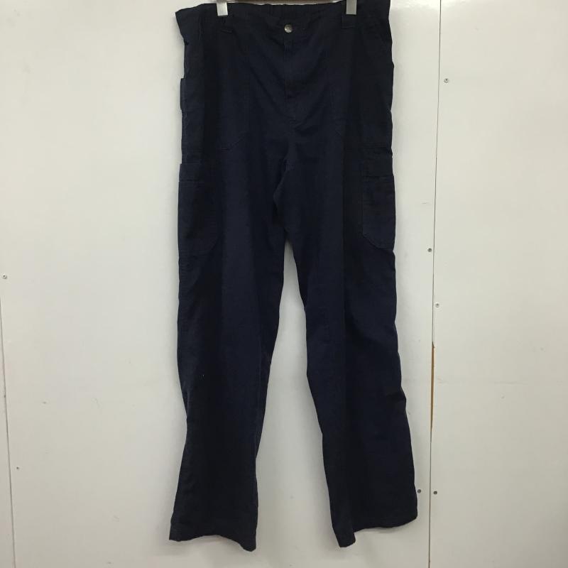 カーハート Carhartt パンツ ワークパンツ、ペインターパンツ ワークパンツ ワイドパンツ カジュアルパンツ ロゴ、文字 紺 / ネイビー / navy メンズ USED 古着 中古 10162581