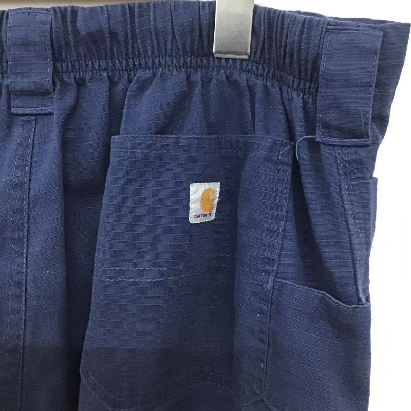 カーハート Carhartt パンツ ワークパンツ、ペインターパンツ ワークパンツ ワイドパンツ カジュアルパンツ ロゴ、文字 紺 / ネイビー / navy メンズ USED 古着 中古 10162581