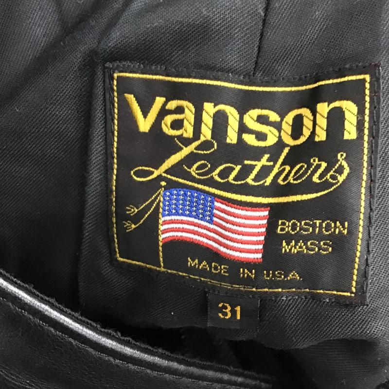 ヴァンソン VANSON パンツ ワークパンツ、ペインターパンツ レザーパンツ ワイドパンツ カジュアルパンツ 31インチ 無地 黒 / ブラック / black メンズ USED 古着 中古 10162583