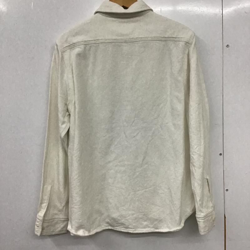 ヒューストン HOUSTON シャツ、ブラウス 長袖 長袖シャツ 無地シャツ カラーシャツ L 無地 アイボリー / アイボリー / メンズ USED 古着 中古 10162585