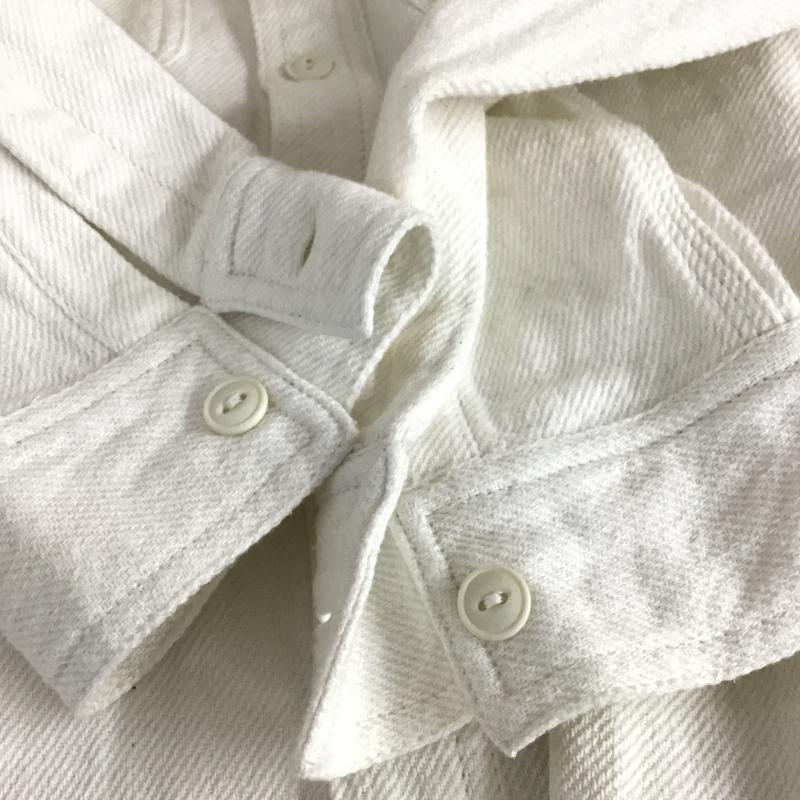ヒューストン HOUSTON シャツ、ブラウス 長袖 長袖シャツ 無地シャツ カラーシャツ L 無地 アイボリー / アイボリー / メンズ USED 古着 中古 10162585