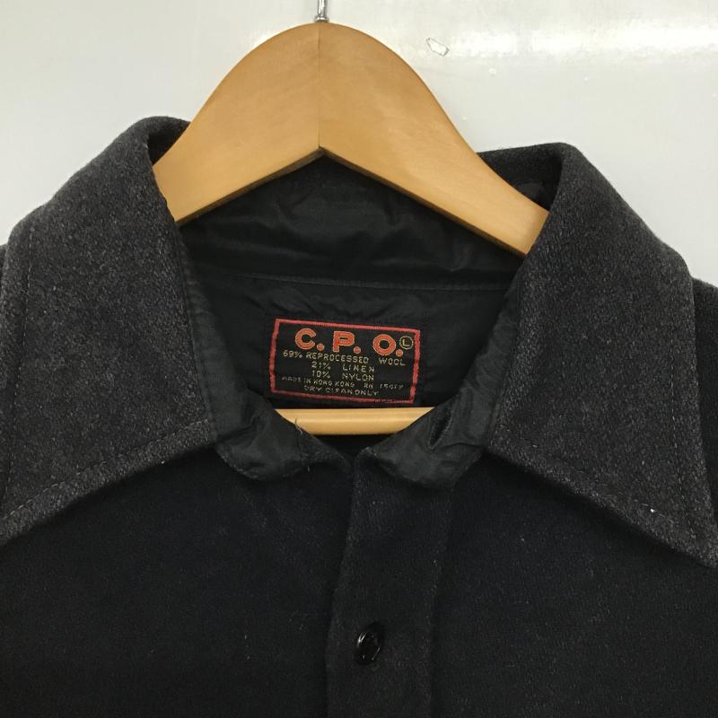 古着 USED ジャケット、上着 ジャンパー、ブルゾン カジュアルジャケット アウター カラージャケット L 無地 紺 / ネイビー / navy メンズ USED 古着 中古 10162586
