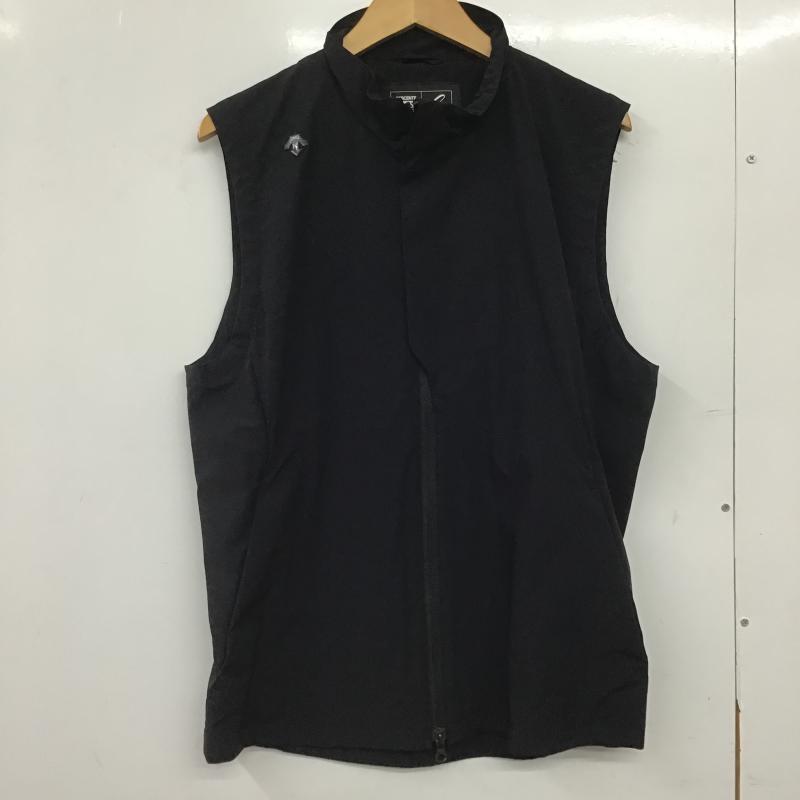 デサント DESCENTE ベスト ベスト ジップアップベスト ノースリーブカットソー アウター 無地 紺 / ネイビー / navy メンズ USED 古着 中古 10162587