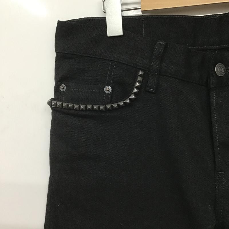 ヒステリックグラマー HYSTERIC GLAMOUR パンツ デニム、ジーンズ デニムパンツ スリムパンツ カジュアルパンツ ストレッチパンツ 32インチ 無地 黒 / ブラック / black メンズ USED 古着 中古 10162598