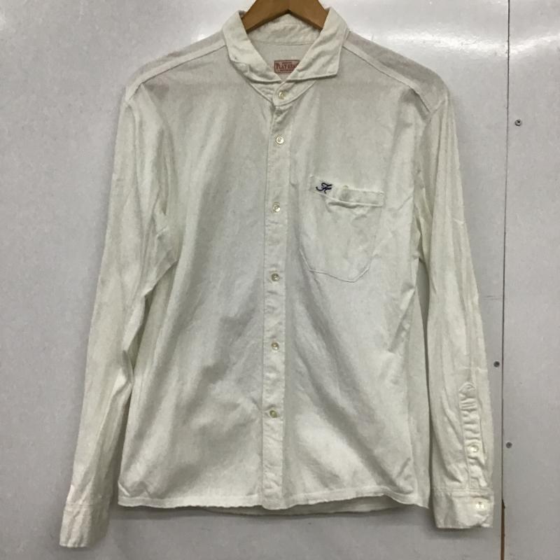 フラットヘッド The Flat Head シャツ、ブラウス 長袖 長袖シャツ 無地シャツ カラーシャツ 38 無地 アイボリー / アイボリー / メンズ USED 古着 中古 10162605