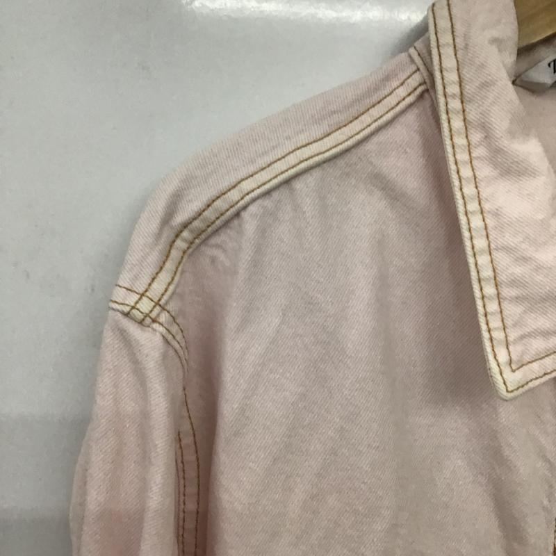 ザラ ZARA ジャケット、上着 ジャケット、ブレザー デニムジャケット Gジャン L 無地 桃 / ピンク / pink レディース USED 古着 中古 10162609