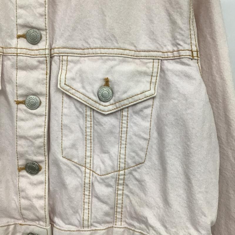 ザラ ZARA ジャケット、上着 ジャケット、ブレザー デニムジャケット Gジャン L 無地 桃 / ピンク / pink レディース USED 古着 中古 10162609