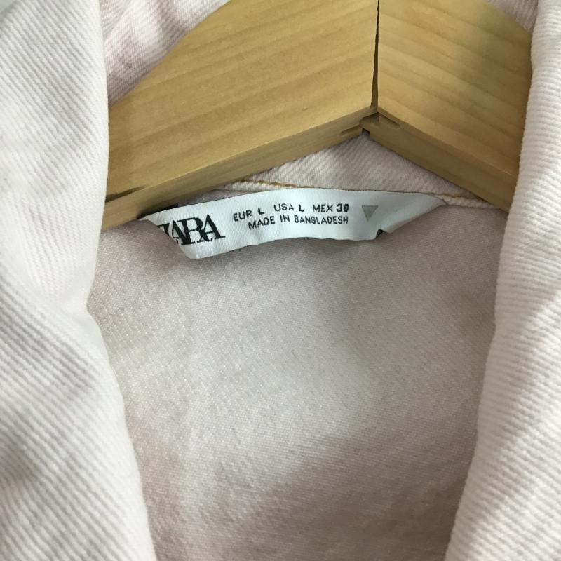 ザラ ZARA ジャケット、上着 ジャケット、ブレザー デニムジャケット Gジャン L 無地 桃 / ピンク / pink レディース USED 古着 中古 10162609