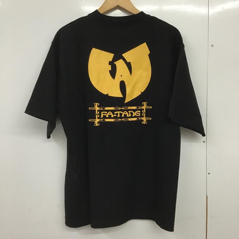 エフエイティー FAT Tシャツ 半袖 半袖カットソー プリントTシャツ クルーネックカットソー ロゴ、文字 黒 / ブラック / black メンズ USED 古着 中古 10162616