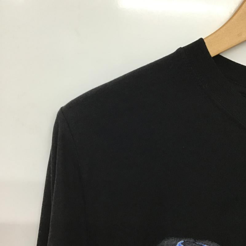 古着 USED カットソー 長袖 長袖カットソー プリントカットソー クルーネック S プリント 黒 / ブラック / black メンズ USED 古着 中古 10162618